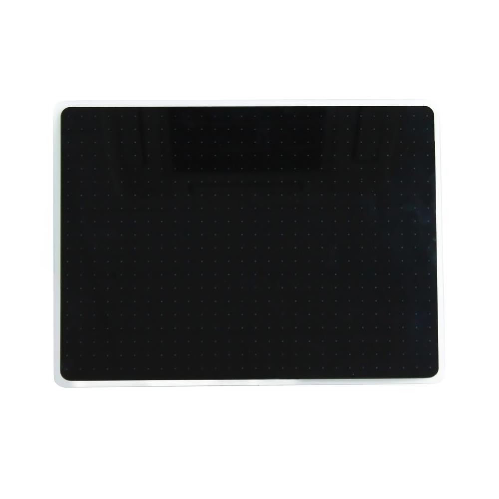 Glacier Black Multi-Purpose Grid Glass Dry Erase Board 24" x 36"