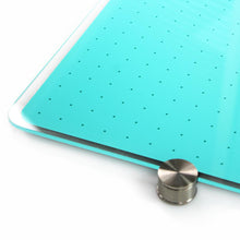 Glacier Teal Multi-Purpose Grid Glass Dry Erase Board 24" x 36"