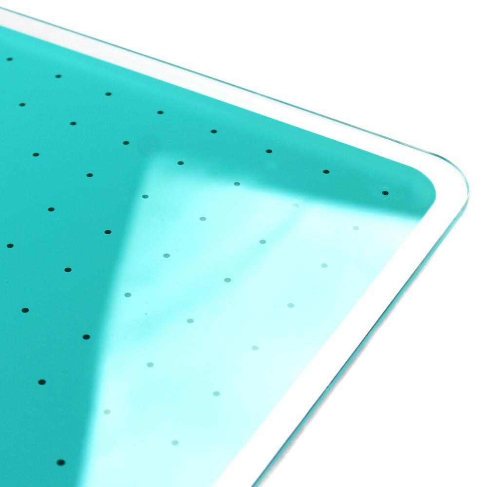 Glacier Teal Multi-Purpose Grid Glass Dry Erase Board 30" x 40"