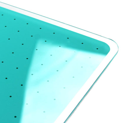 Glacier Teal Multi-Purpose Grid Glass Dry Erase Board 30" x 40"