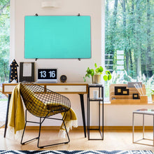 Glacier Teal Multi-Purpose Grid Glass Dry Erase Board 30" x 40"