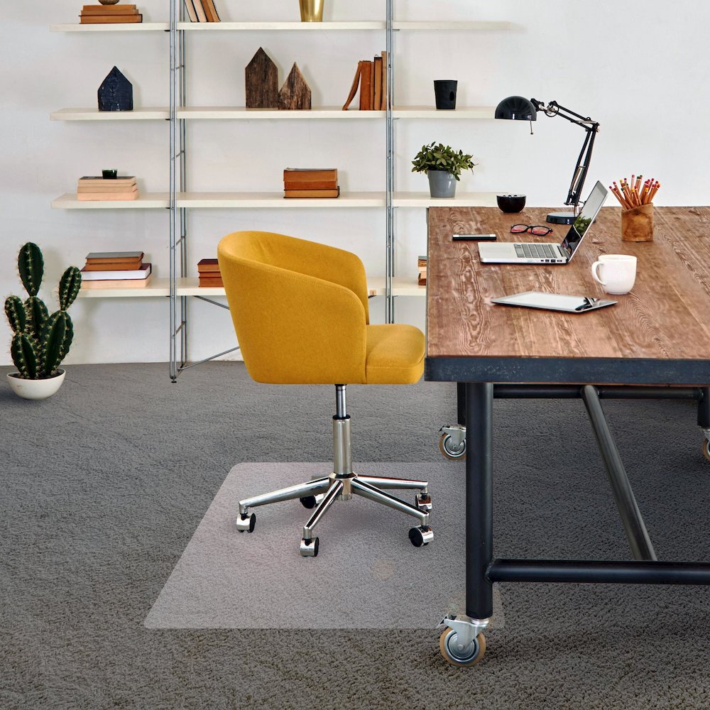 Vinyl Rectangular Chair Mat for Carpets up to 1/4" - 48" x 60"