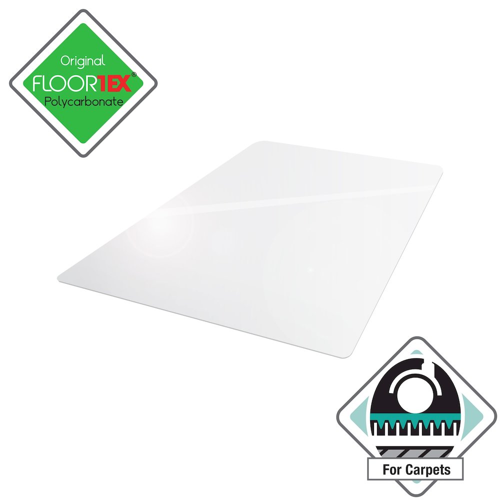 Polycarbonate Rectangular Chair Mat for Low Pile Carpets - 48" x 51"