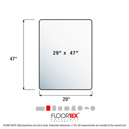 Rectangular Chair Mat for Low/Standard Pile Carpets - 29" x 47"