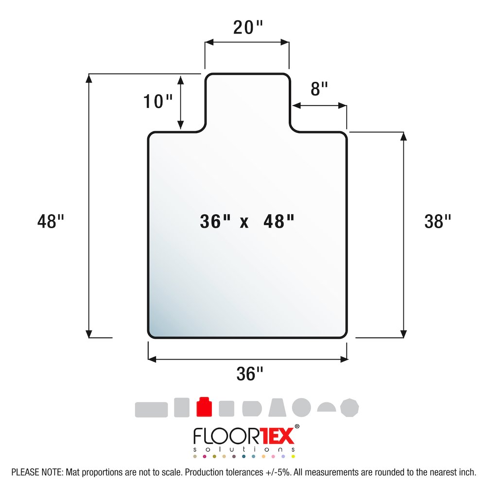 Advantagemat® Plus APET Lipped Chair Mat for Hard Floors - 36" x 48"