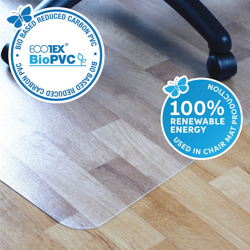 Ecotex® BioPVC Rectangular Chair Mat for Hard Floors - 36" x 48"