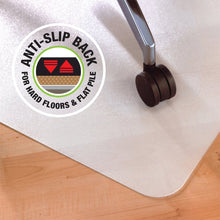 Rectangular Anti-Slip Foldable Chair Mat for Hard Floors - 35" x 46"