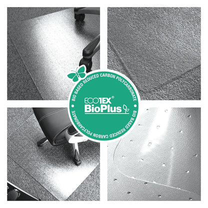 Rectangular Chair Mat for Low / Medium Pile Carpets up to 1/2" thick - 45" x 53"