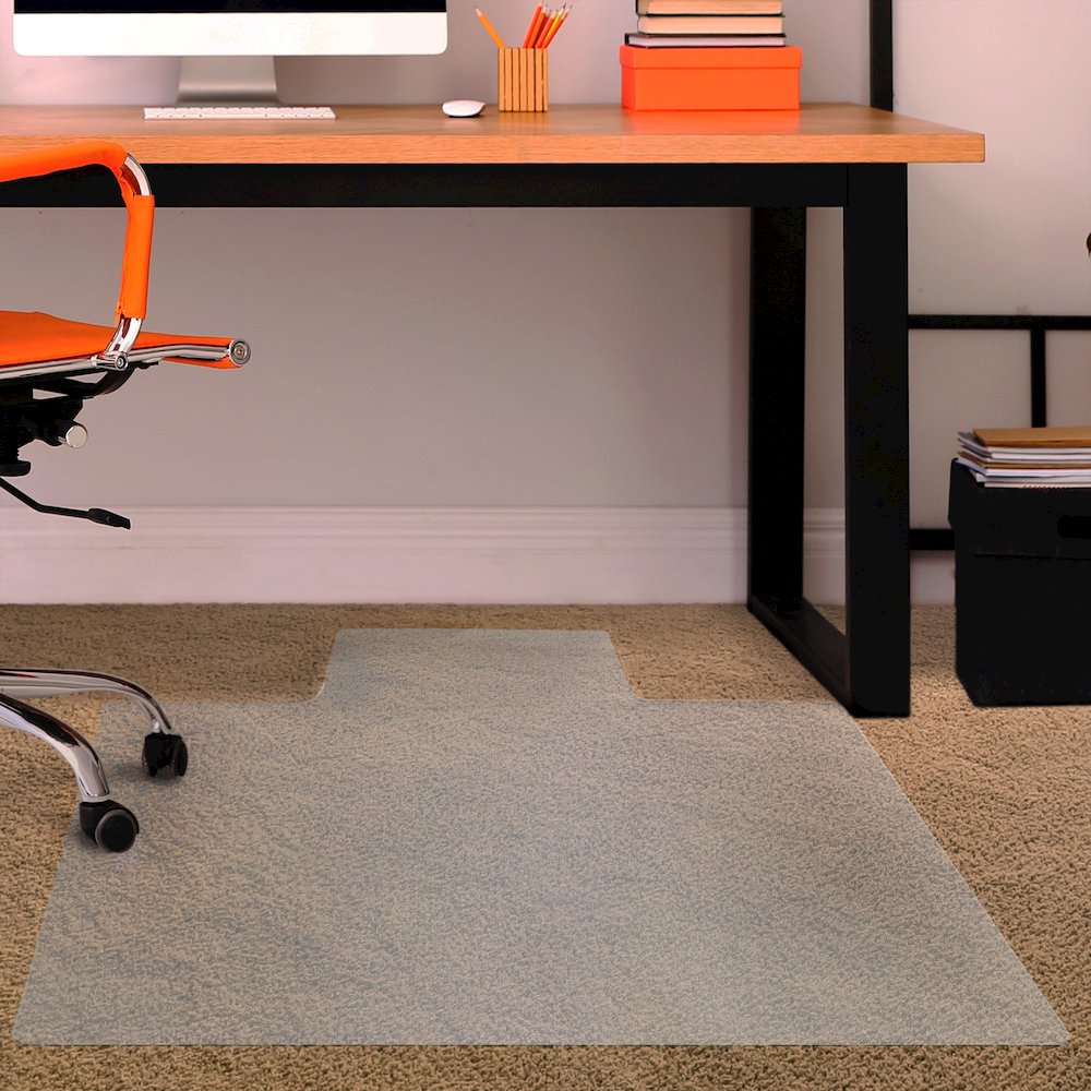Vinyl Lipped Chair Mat for Carpets up to 3/8" - 45" x 53"