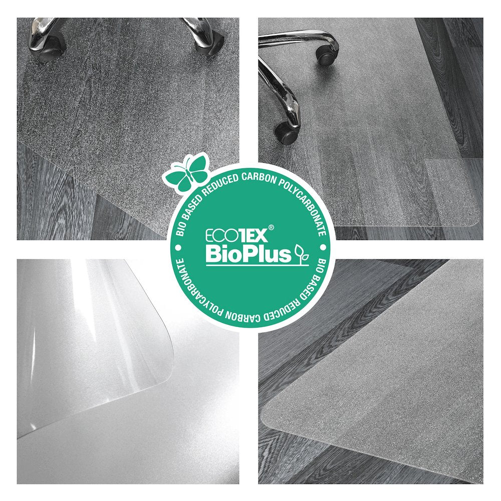 Ecotex® BioPlus Rectangular Polycarbonate Chair Mat for Hard Floors - 46" x 60"