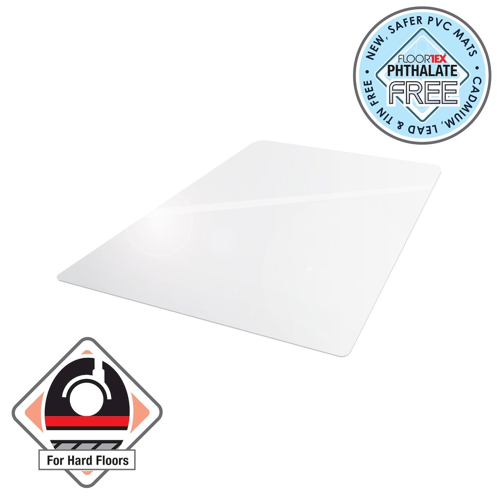 Vinyl Rectangular Chair Mat for Hard Floor - 45" x 52"