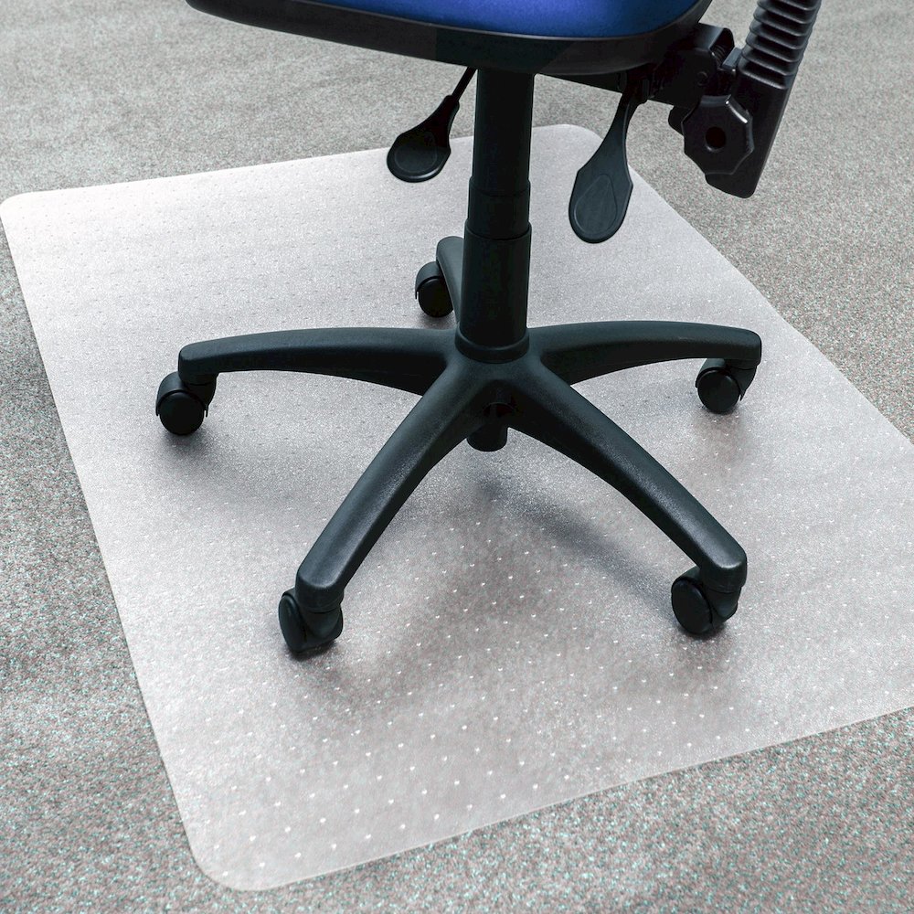 Rectangular Chair Mat for Low Pile Carpets up to 1/4" Thick - 46" x 60"
