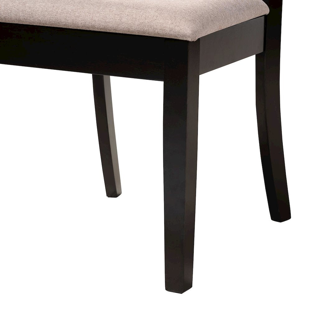 Julia 5-Piece Dining Set, Mid-Century Modern Round Table, Chair Set, Sand