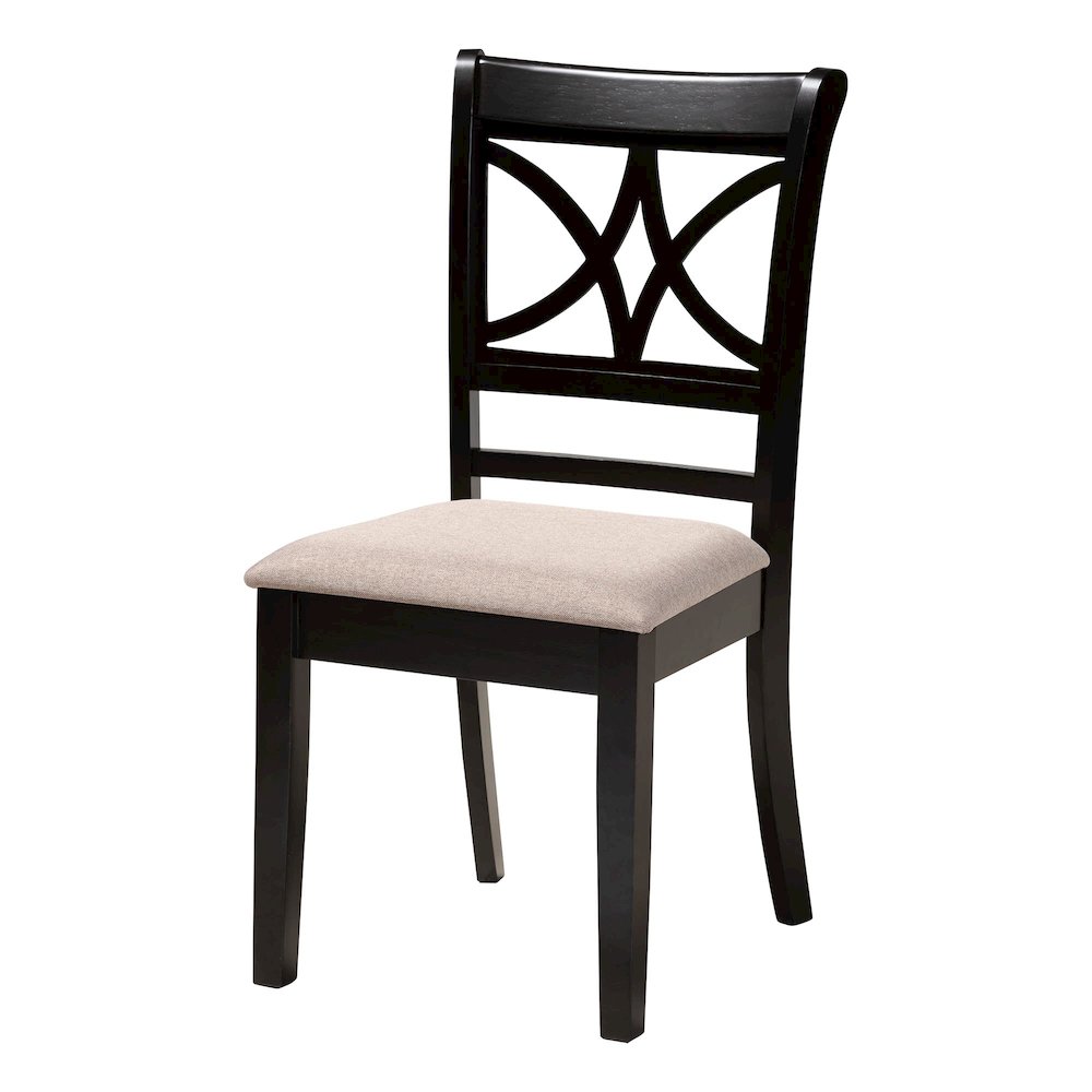 Penny 5-Piece Dining Set, Mid-Century Modern Round Table and Chair Set, Sand