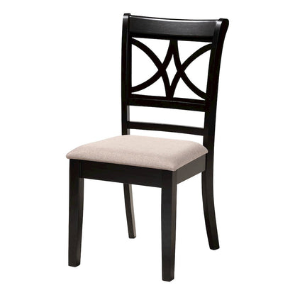 Penny 5-Piece Dining Set, Mid-Century Modern Round Table and Chair Set, Sand