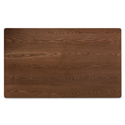 Saxton Mid-Century Modern Transitional Walnut Brown Finished Wood Dining Table