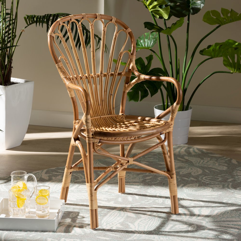 Natural Finished Rattan Dining Chair