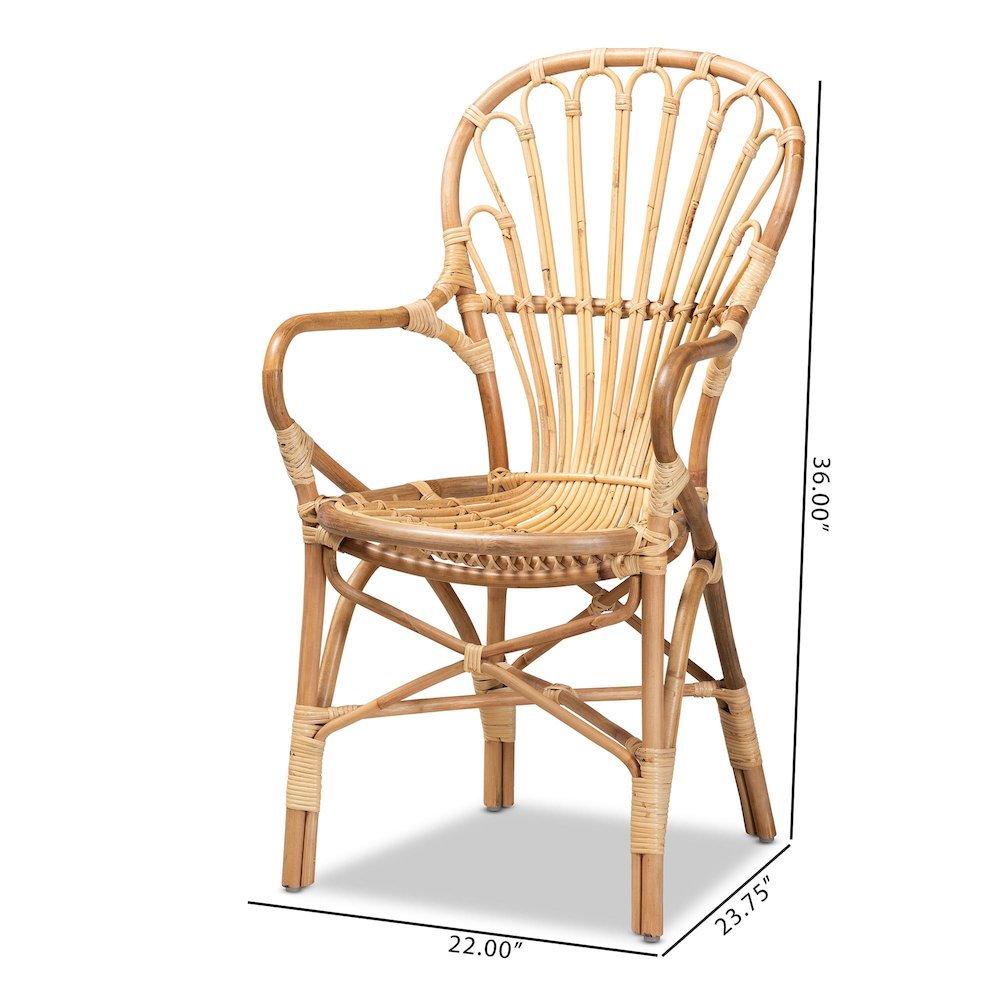 Natural Finished Rattan Dining Chair