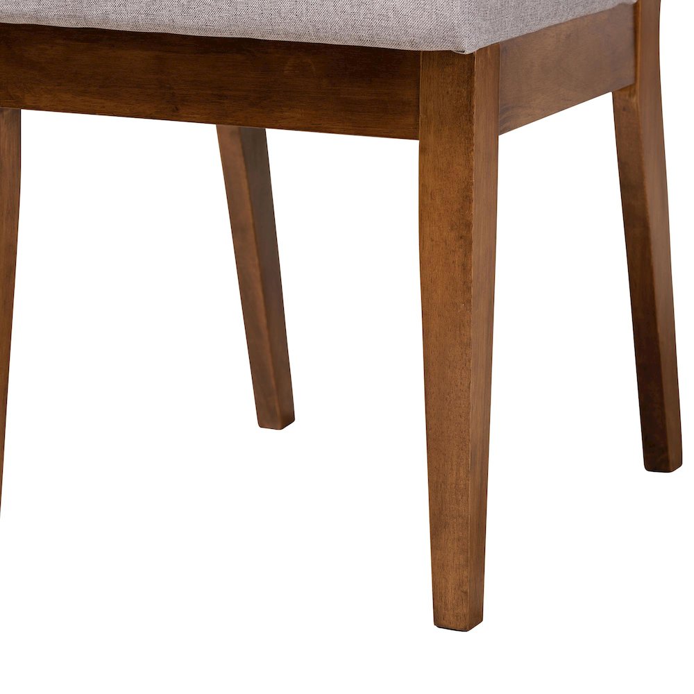 Eira Modern Grey and Walnut Brown Wood 7-Piece Dining Set