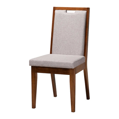 Ana Modern Grey and Walnut Brown Wood 5-Piece Dining Set