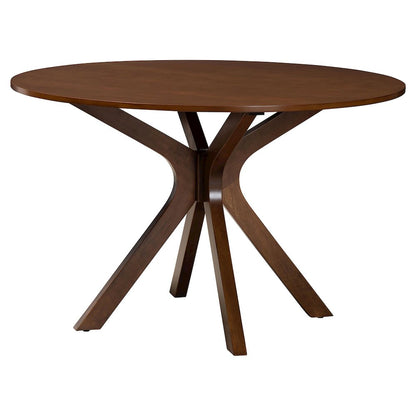 Mana Modern Grey and Walnut Brown Wood 7-Piece Dining Set