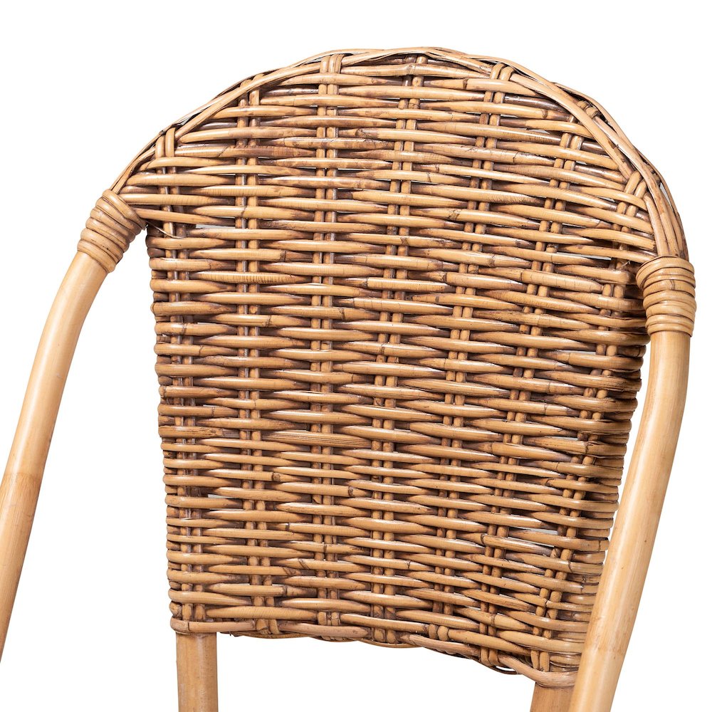 Neola Modern Bohemian Natural Rattan Dining Chair