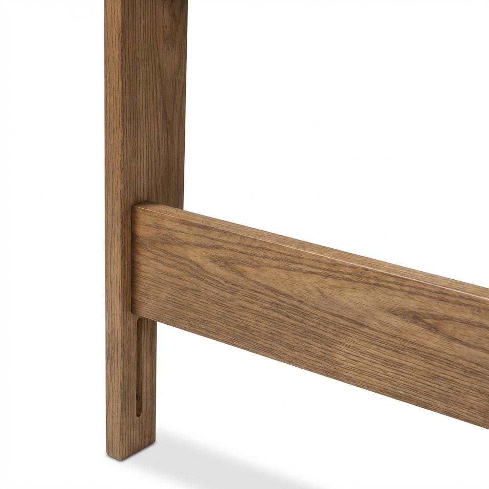 Brown Rubberwood King Size Headboard with Modern Design and Durable Wood Frame