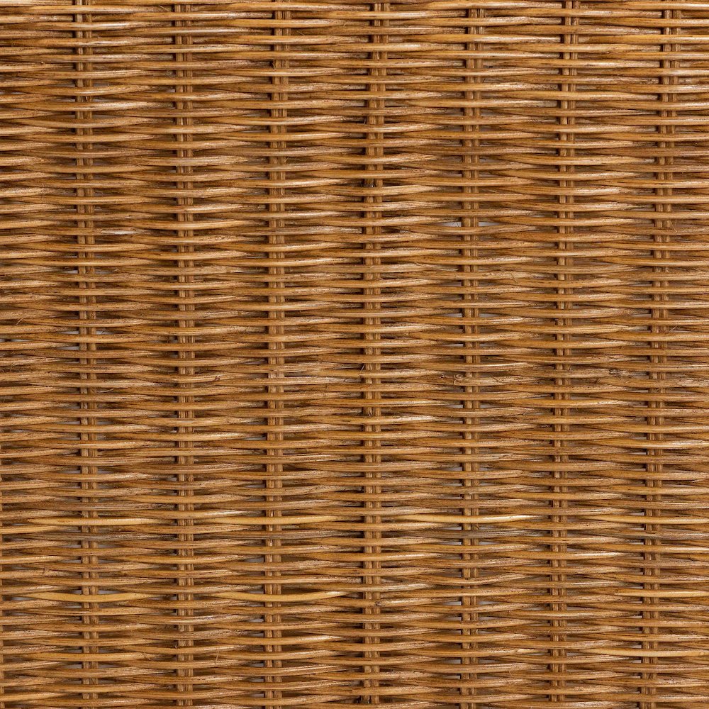 Oteria Bohemian Light Honey Scalloped Rattan Side Table