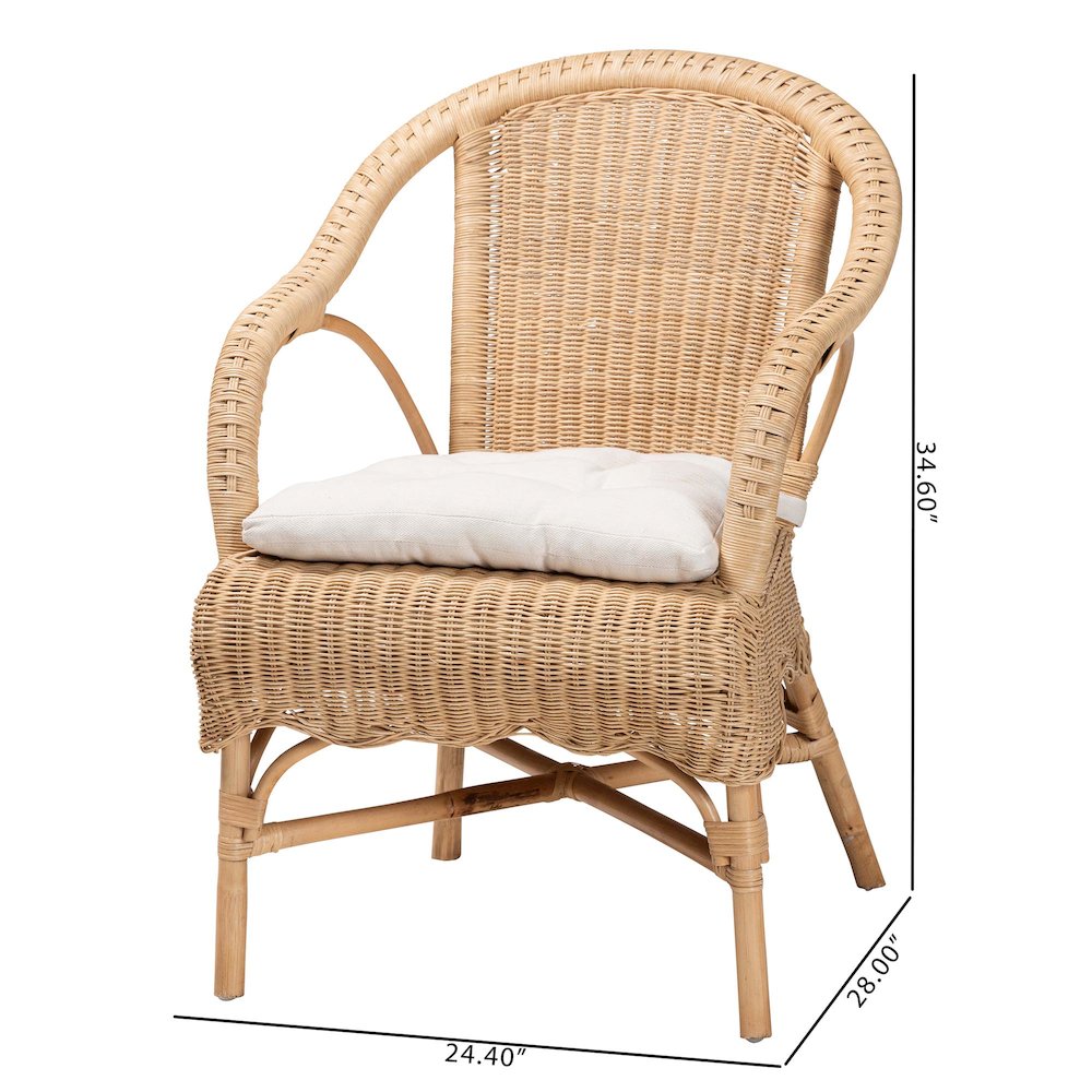 Reinu Natural Rattan Dining Chair