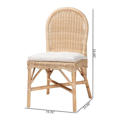 Bilu Bohemian Natural Rattan Dining Chair