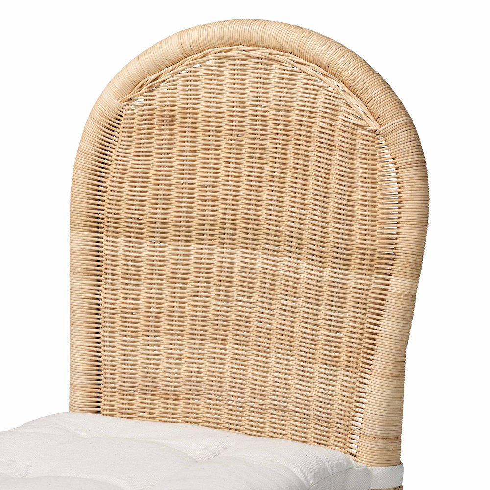 Bilu Bohemian Natural Rattan 2-Piece Counter Stool Set