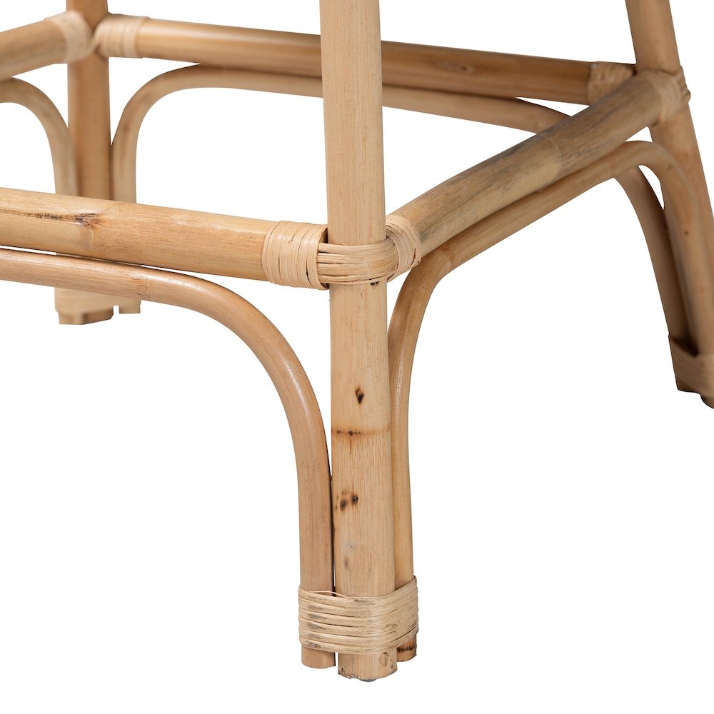 Bilu Bohemian Natural Rattan 2-Piece Counter Stool Set