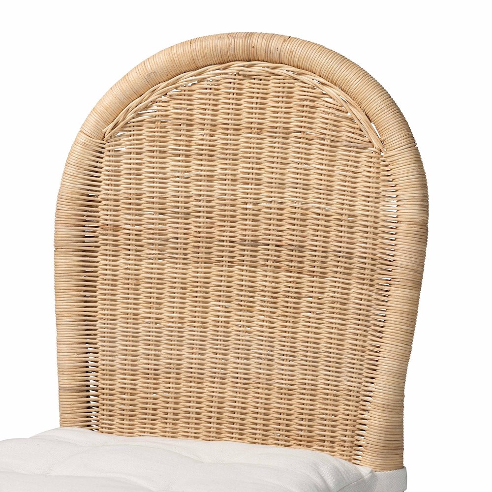 Bilu Bohemian Natural Rattan 2-Piece Bar Stool Set