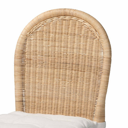 Bilu Bohemian Natural Rattan 2-Piece Bar Stool Set
