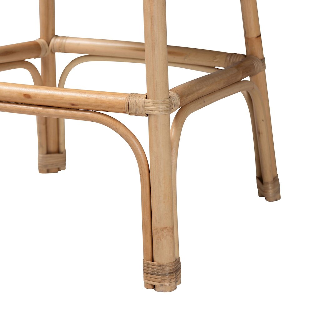 Bilu Bohemian Natural Rattan 2-Piece Bar Stool Set