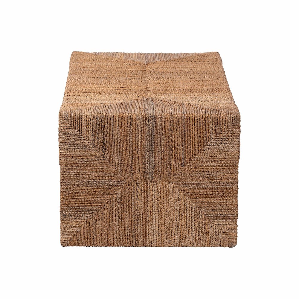 Liza Rectangle Seagrass Coffee Table - Handwoven Natural Fiber Frame