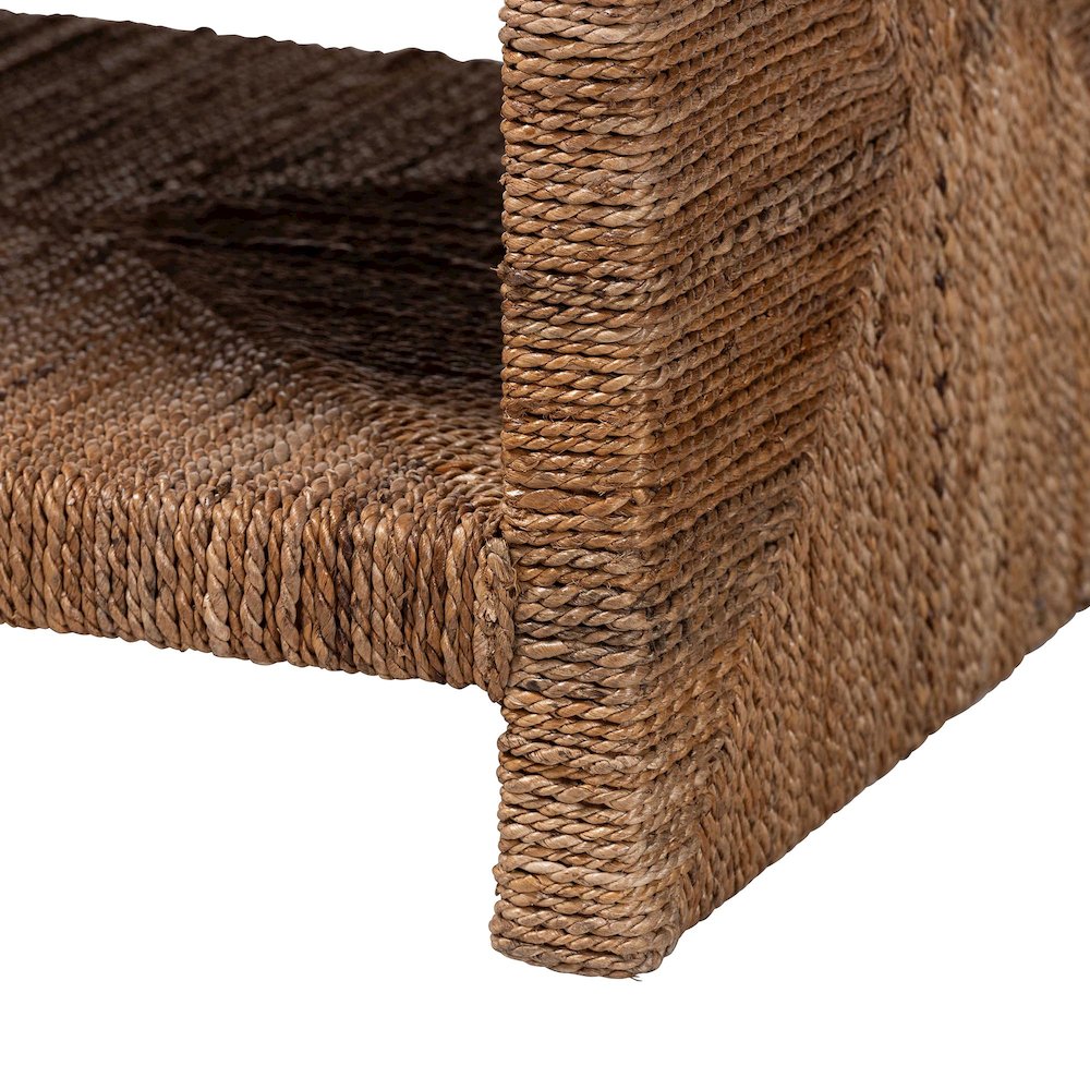 Liza Rectangle Seagrass Coffee Table - Handwoven Natural Fiber Frame