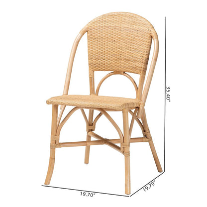 Jaylyn Bohemian Natural Rattan Dining Chair