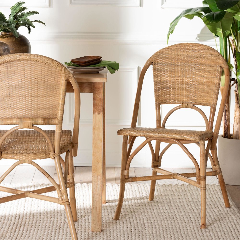 Jaylyn Bohemian Natural Rattan Dining Chair