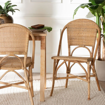 Jaylyn Bohemian Natural Rattan Dining Chair