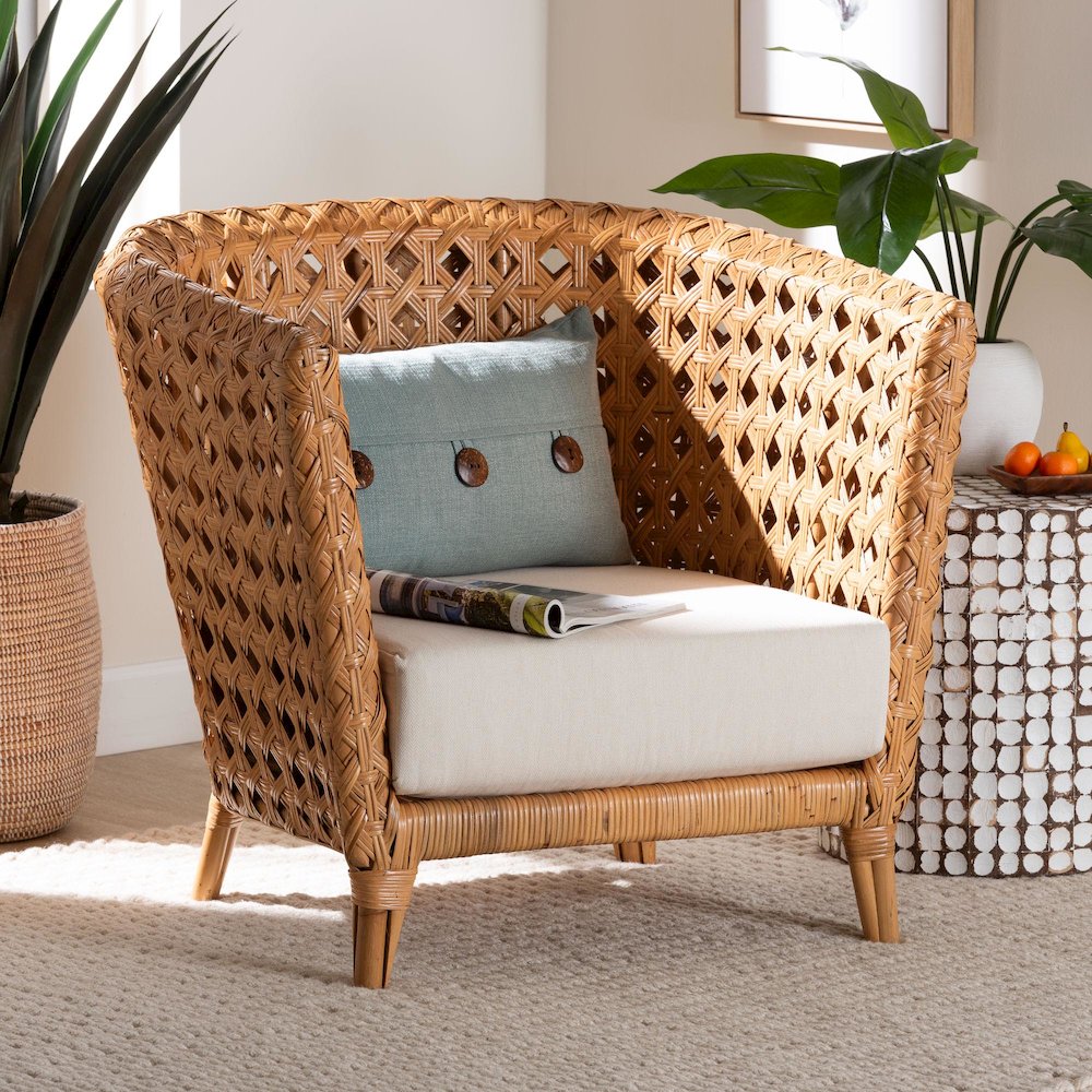 Daiwa Bohemian Light Honey Ratan Accent Chair