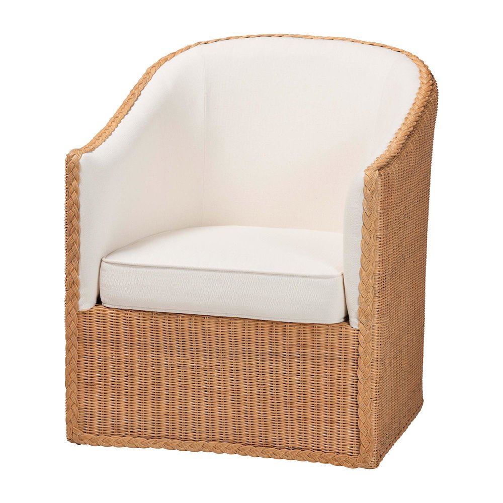 Tessa Bohemian Light Honey Rattan Arm Chair