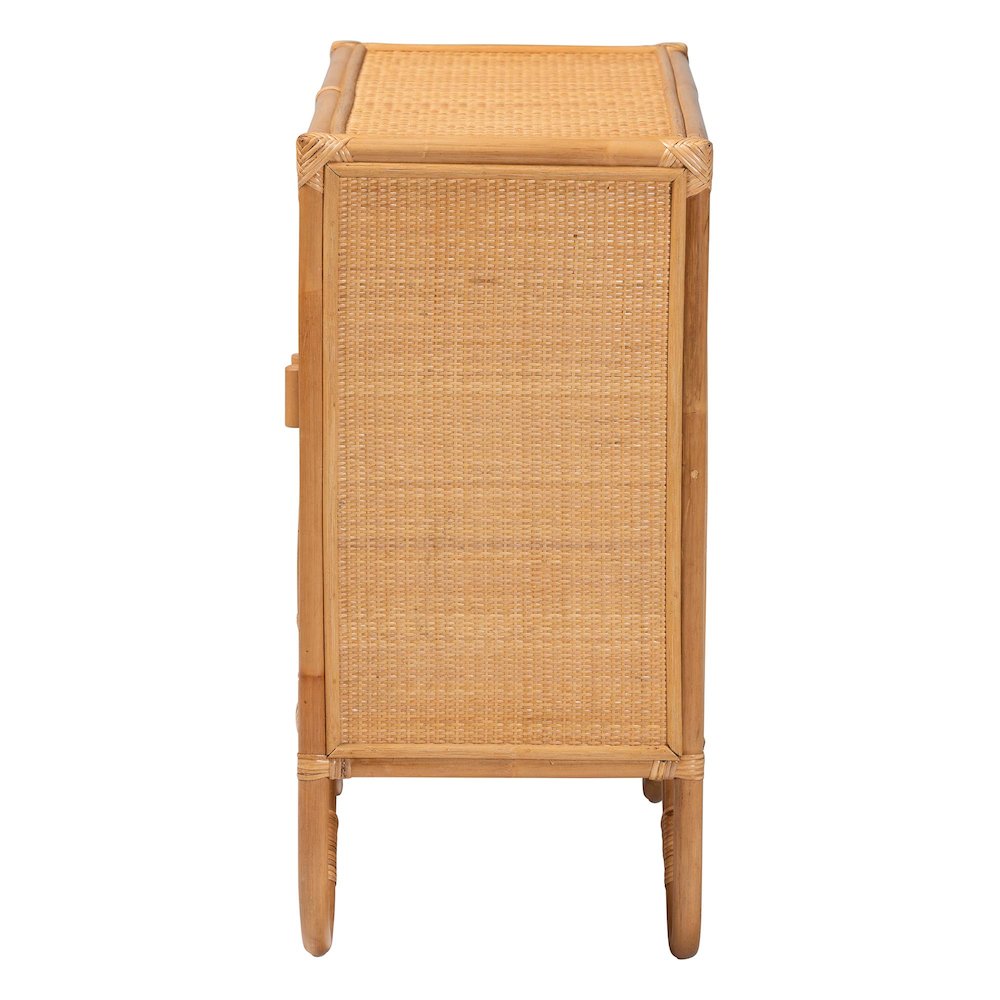 Baylor Bohemian Light Honey Rattan Storage Cabinet