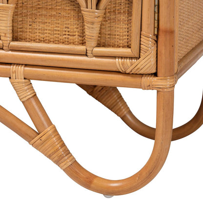 Baylor Bohemian Light Honey Rattan Storage Cabinet