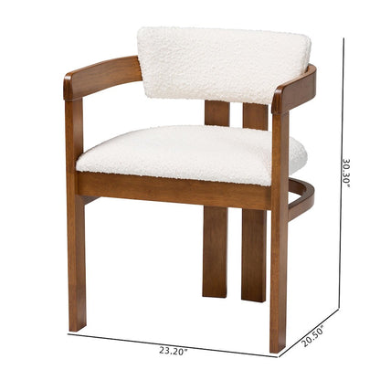 Carice Modern Cream Boucle Dining Chair