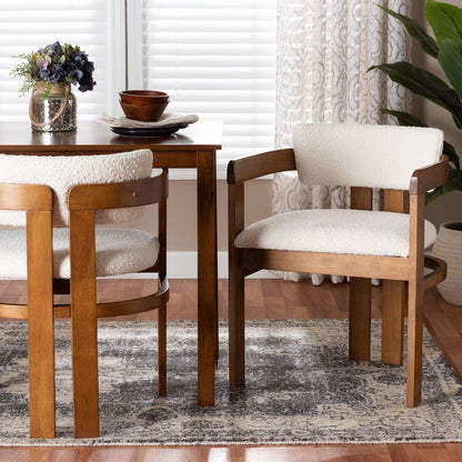 Carice Modern Cream Boucle Dining Chair