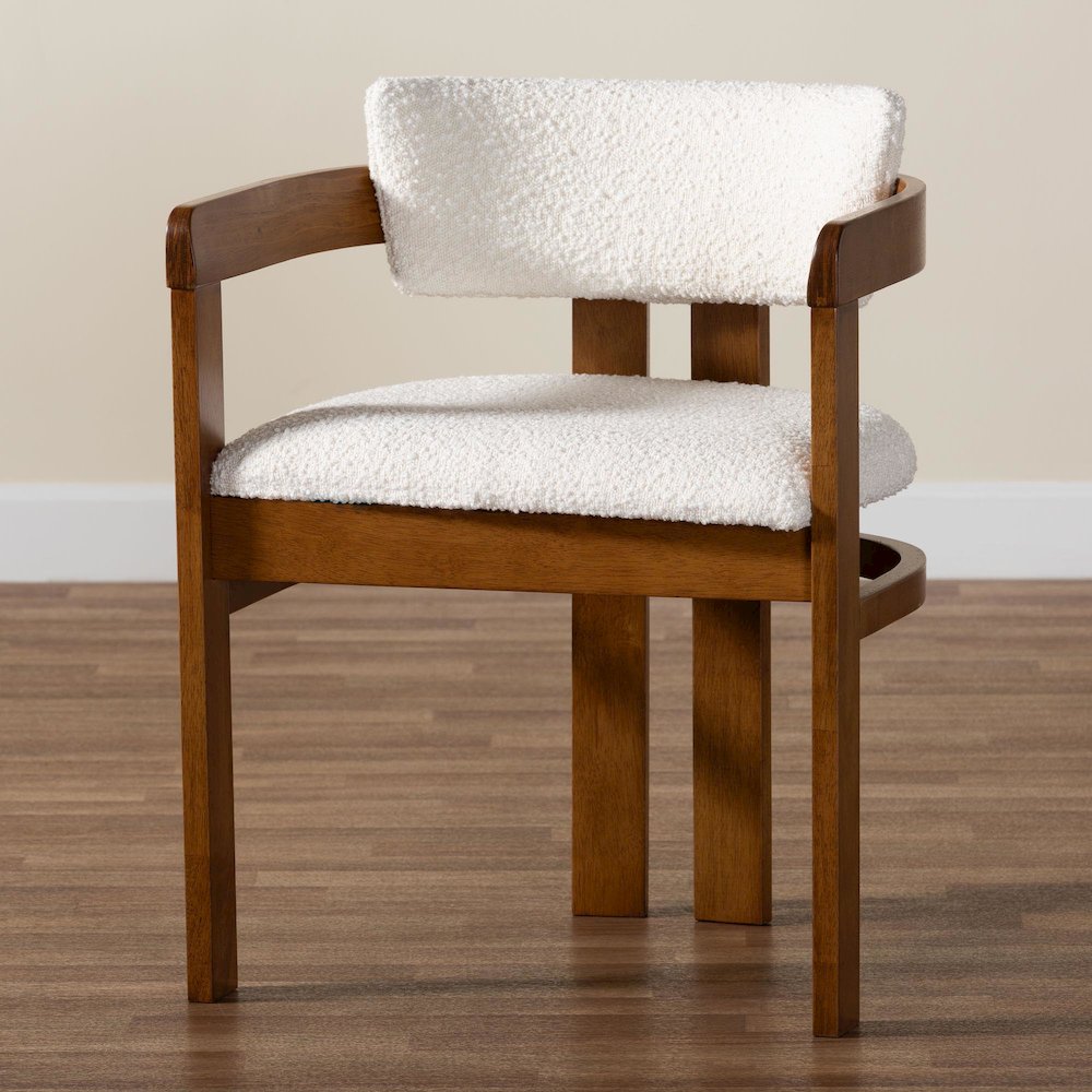Carice Modern Cream Boucle Dining Chair