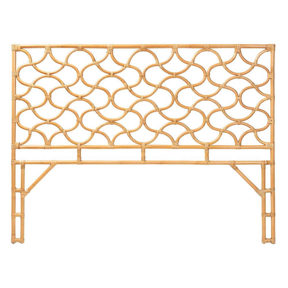 Kalcya Bohemian Natural Rattan King Size Standalone Headboard