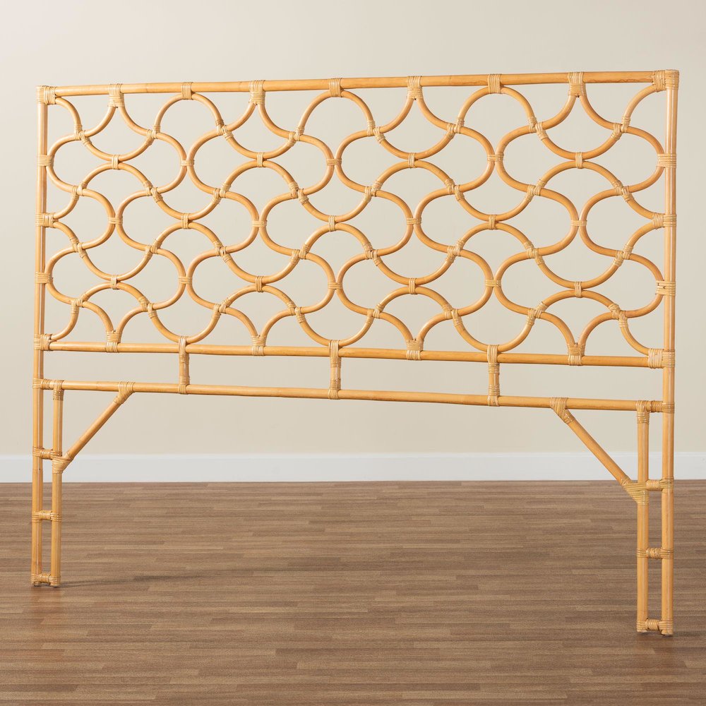 Kalcya Bohemian Natural Rattan King Size Standalone Headboard
