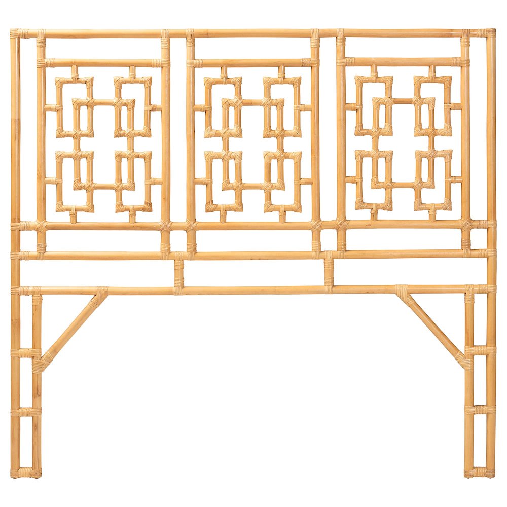 Galvan Bohemian Natural Rattan Queen Size Standalone Headboard